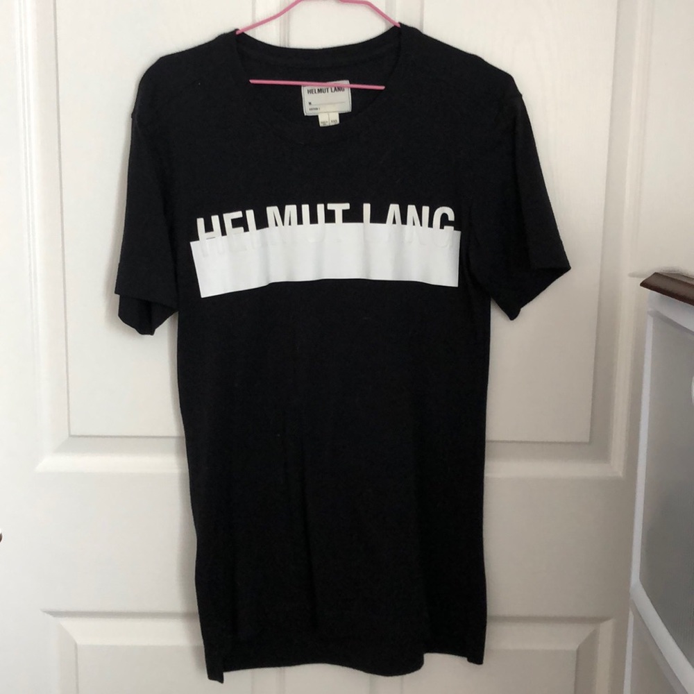 helmut lang logo tee